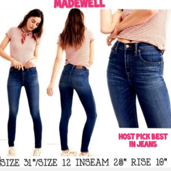 Madewell Jeans Size 31 High Rise Skinny Leg NWOT - Picture 13 of 14